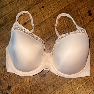 Soma nude 36DD lace trim Breathe beautifully full coverage bra